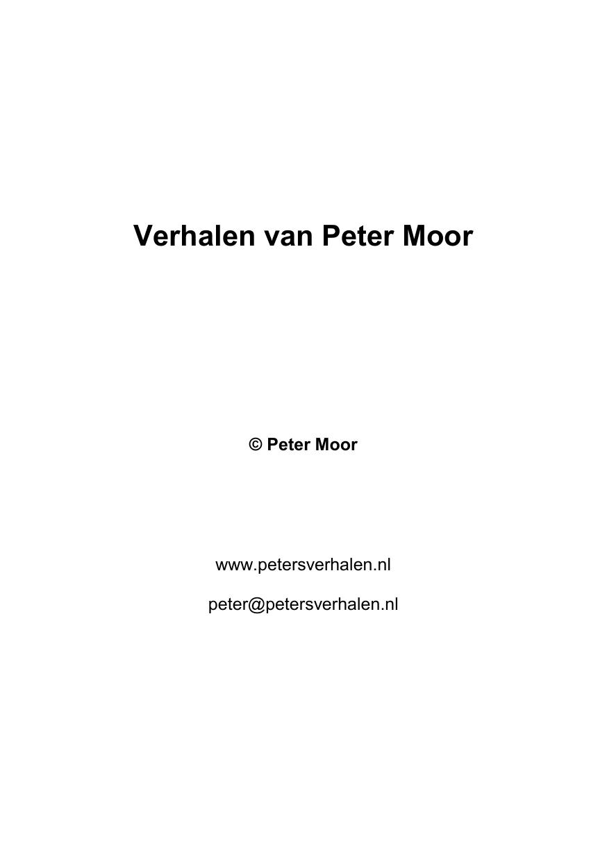 Verhalen van Peter Moor