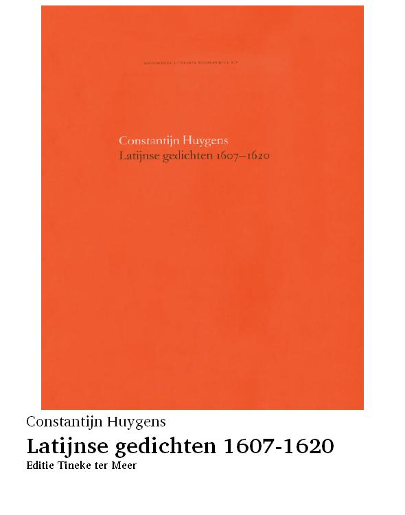 Latijnse gedichten 1607-1620
