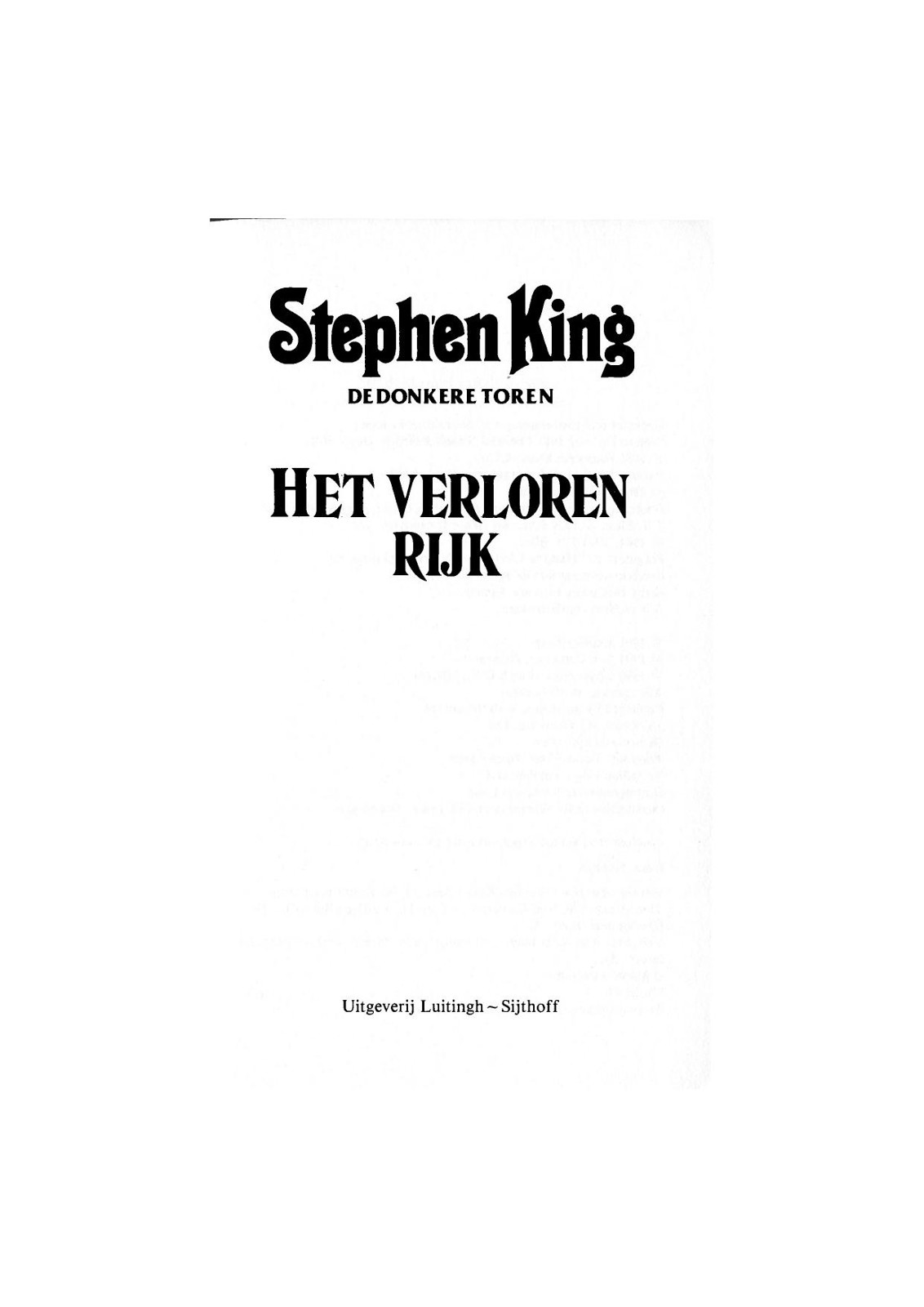 King, Stephen - De Donkere Toren 3