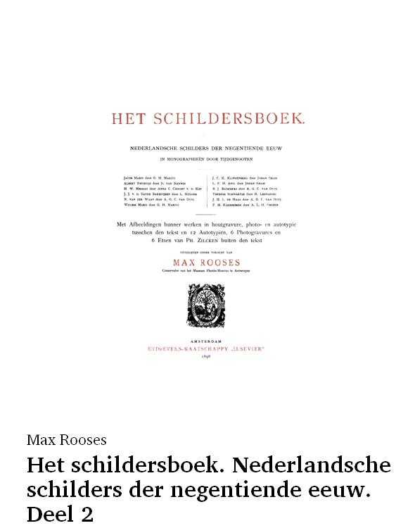 Het schildersboek. Nederlandsche schilders der negentiende eeuw. Deel 2