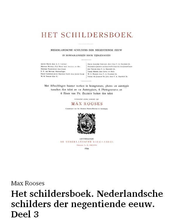 Het schildersboek. Nederlandsche schilders der negentiende eeuw. Deel 3