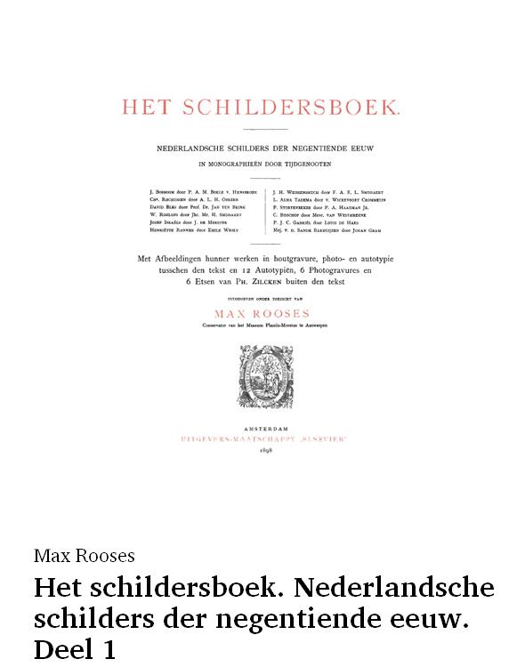 Het schildersboek. Nederlandsche schilders der negentiende eeuw. Deel 1