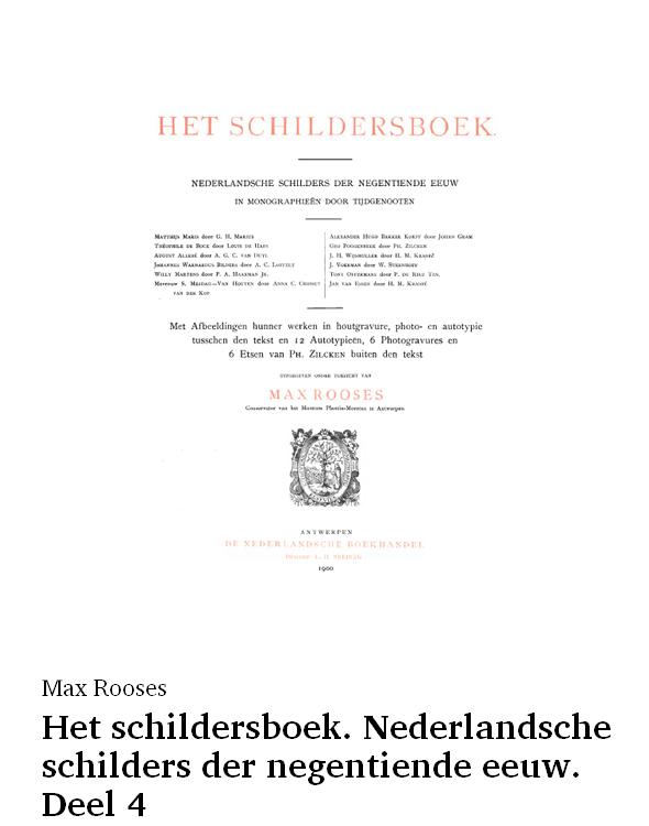 Het schildersboek. Nederlandsche schilders der negentiende eeuw. Deel 4