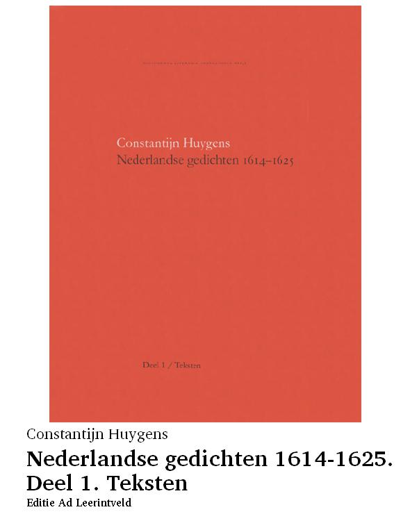Nederlandse gedichten 1614-1625. Deel 1. Teksten