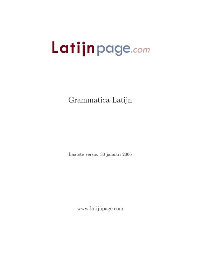 Grammatica Latijn