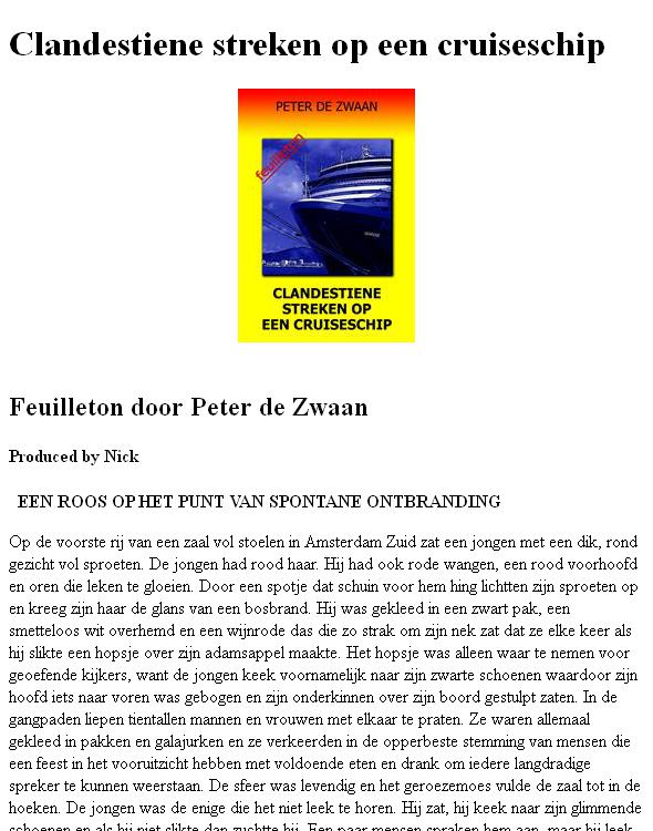 Clandestiene Streken Op Een Cruiseschip