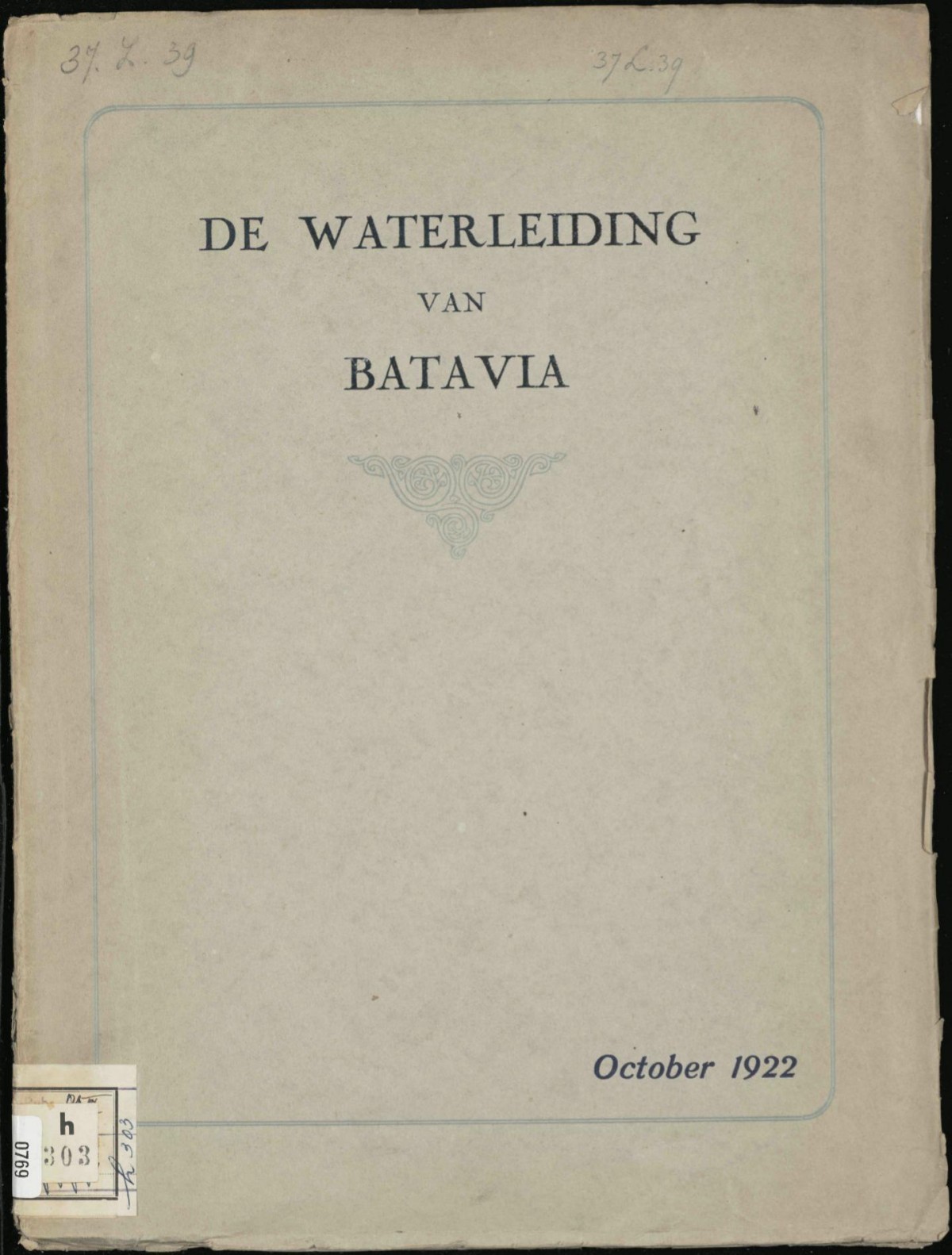 De Waterleiding van Batavia