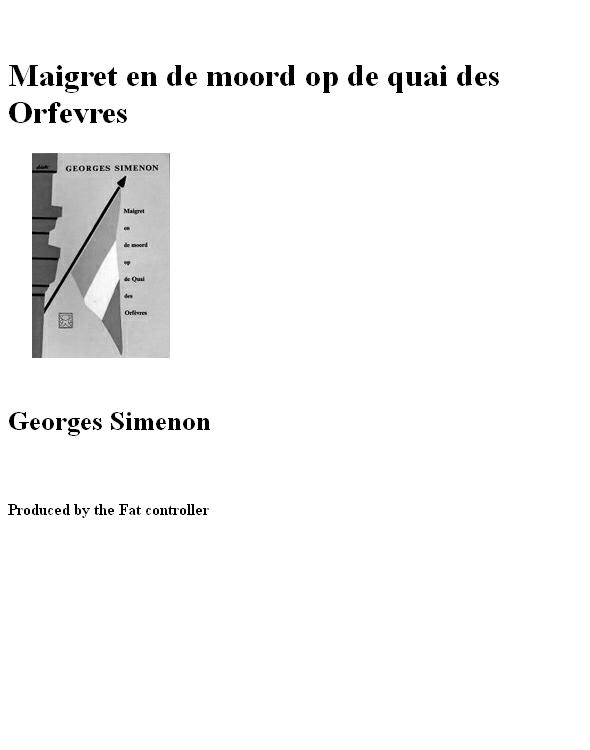 Maigret en de moord op de quai des Orfevres