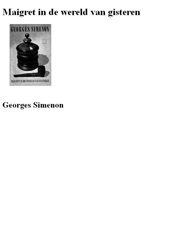 Maigret in de wereld van gisteren