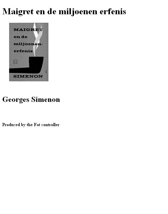 Maigret en de miljoenen erfenis