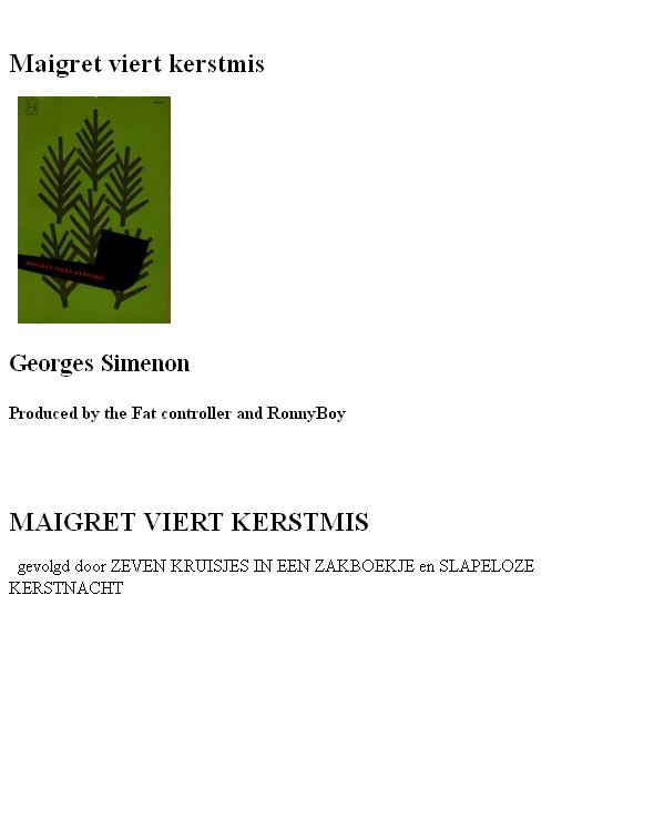 Maigret viert kerstmis