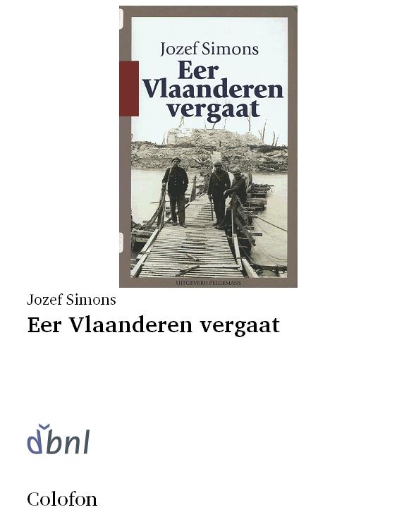 Eer Vlaanderen vergaat