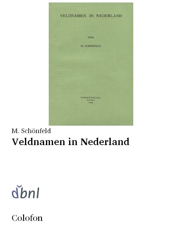 Veldnamen in Nederland