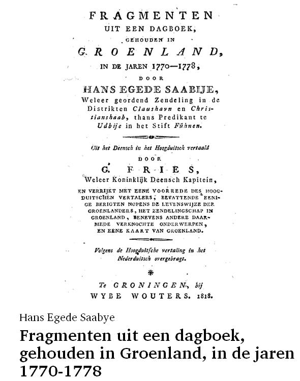 Fragmenten uit een dagboek, gehouden in Groenland, in de jaren 1770-1778