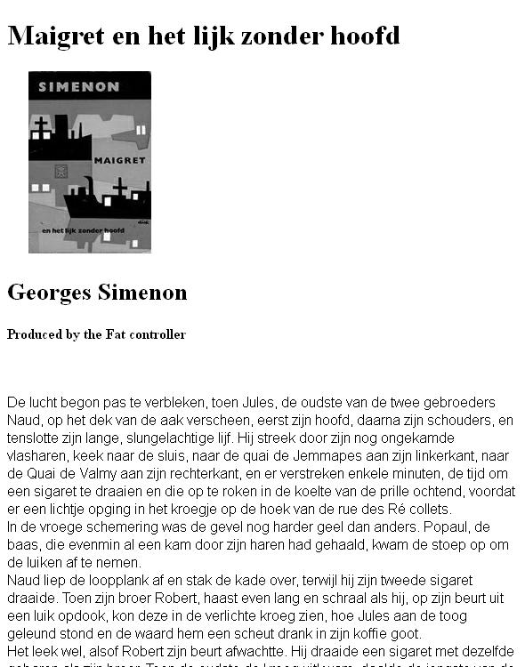 Maigret en het lijk zonder hoofd
