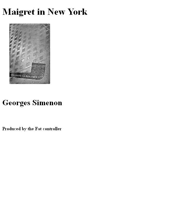 Maigret in new york
