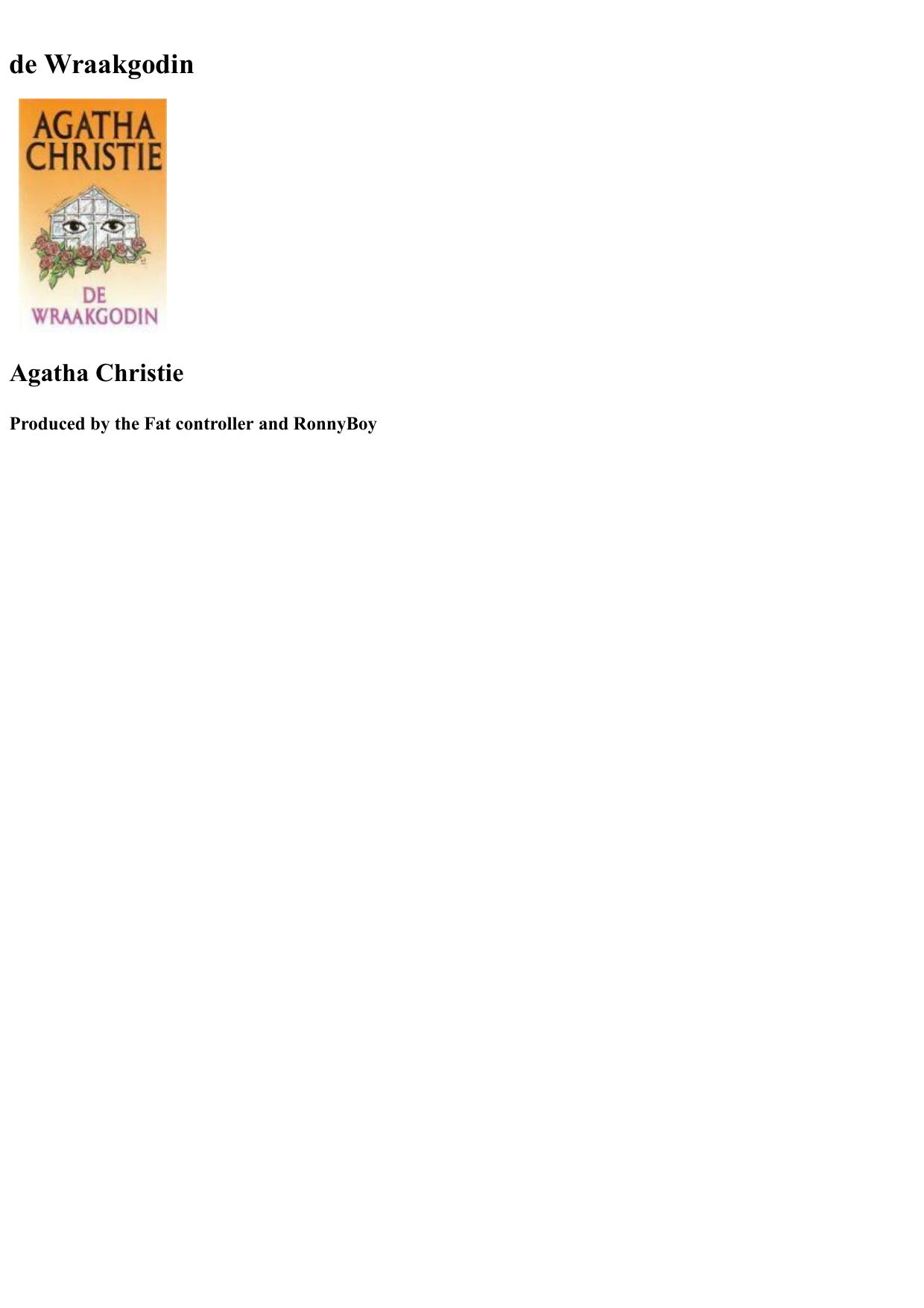 Agatha 13 - De Wraakgodin