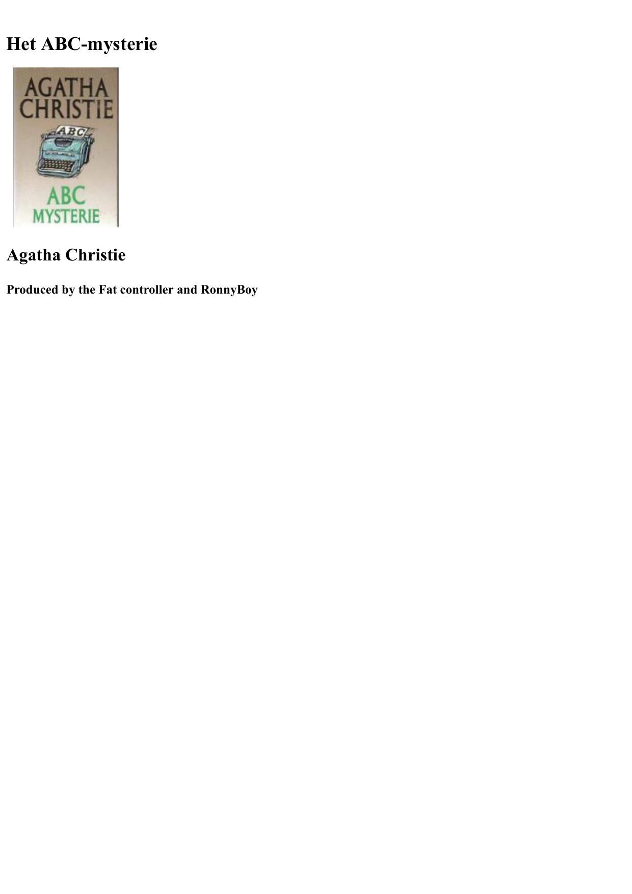 Agatha 58 - Het ABC-Mysterie