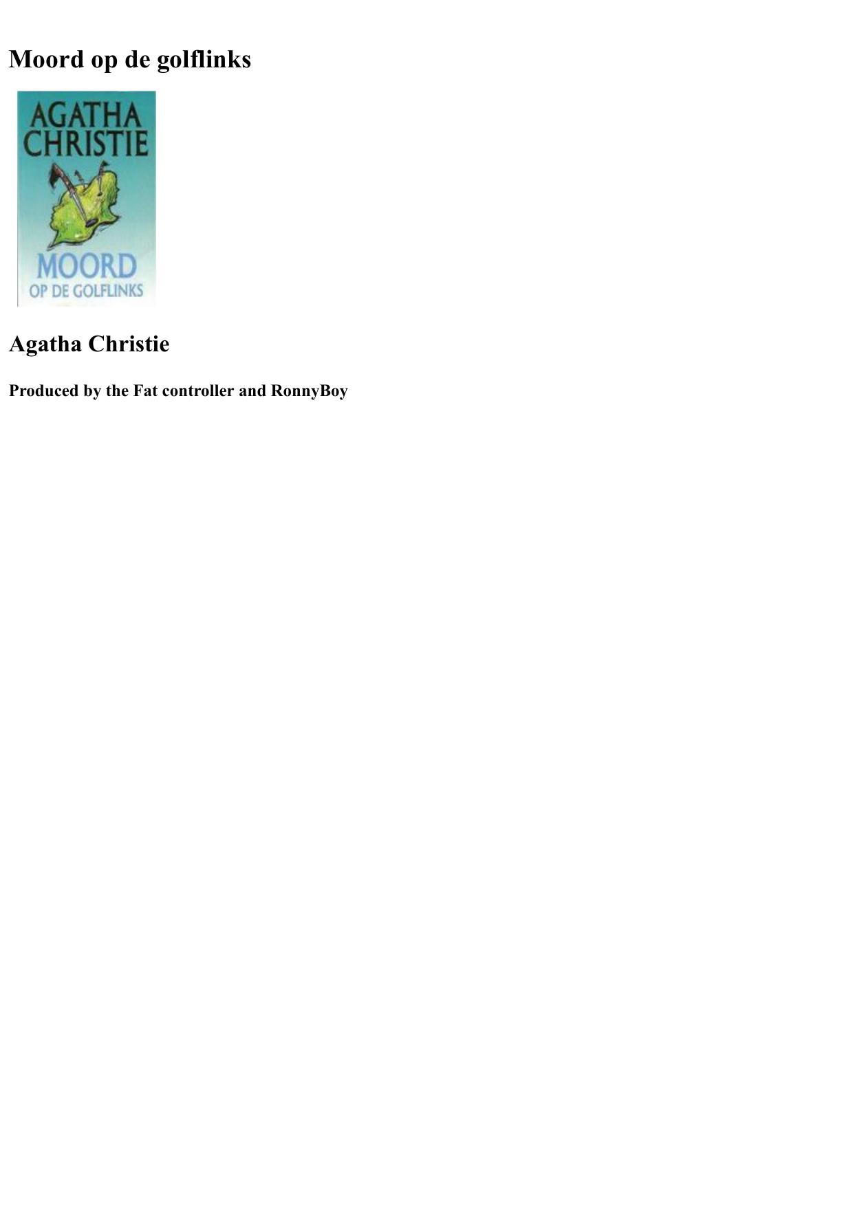 Agatha 40 - Moord Op De Golflinks