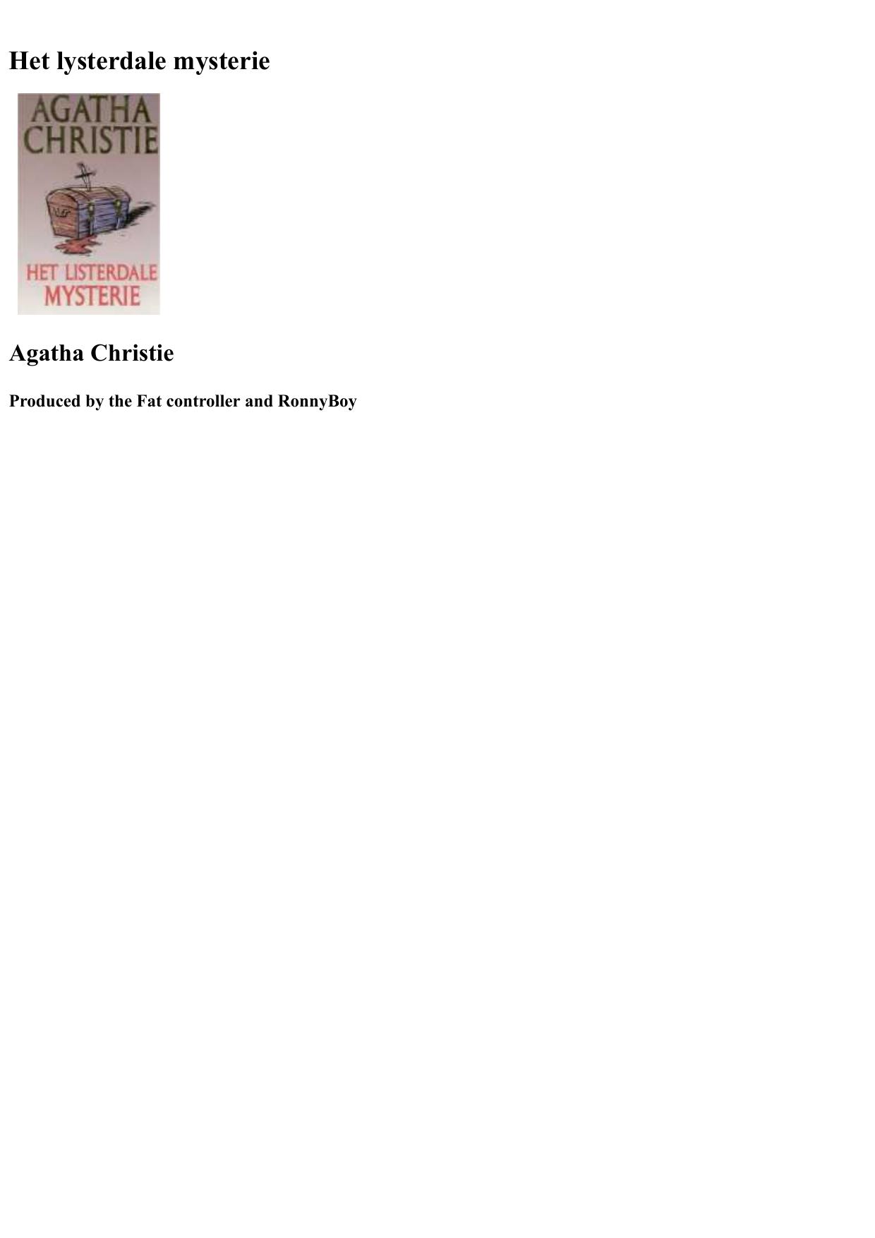 Agatha 49 - Het Lysterdale Mysterie