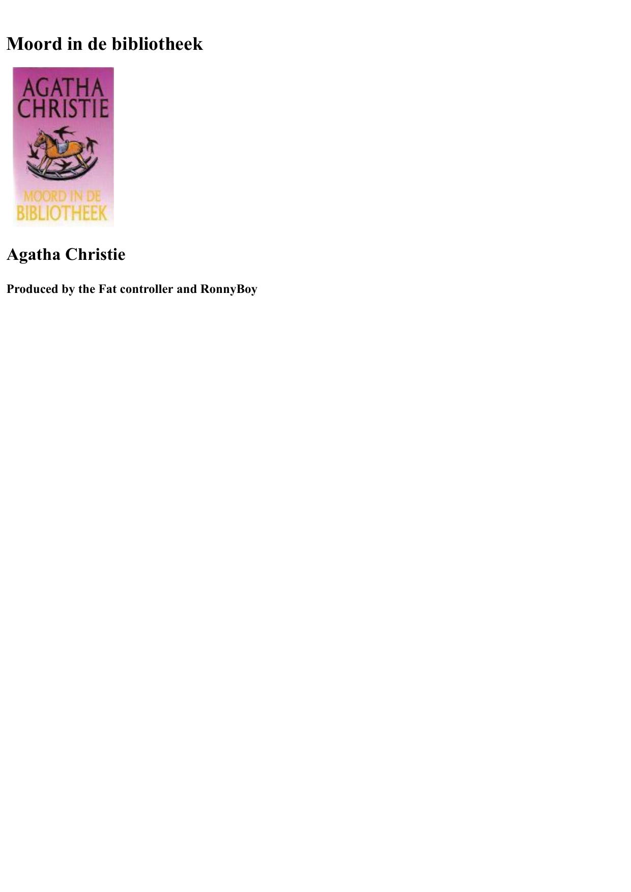 Agatha 74 - Moord In De Bibliotheek