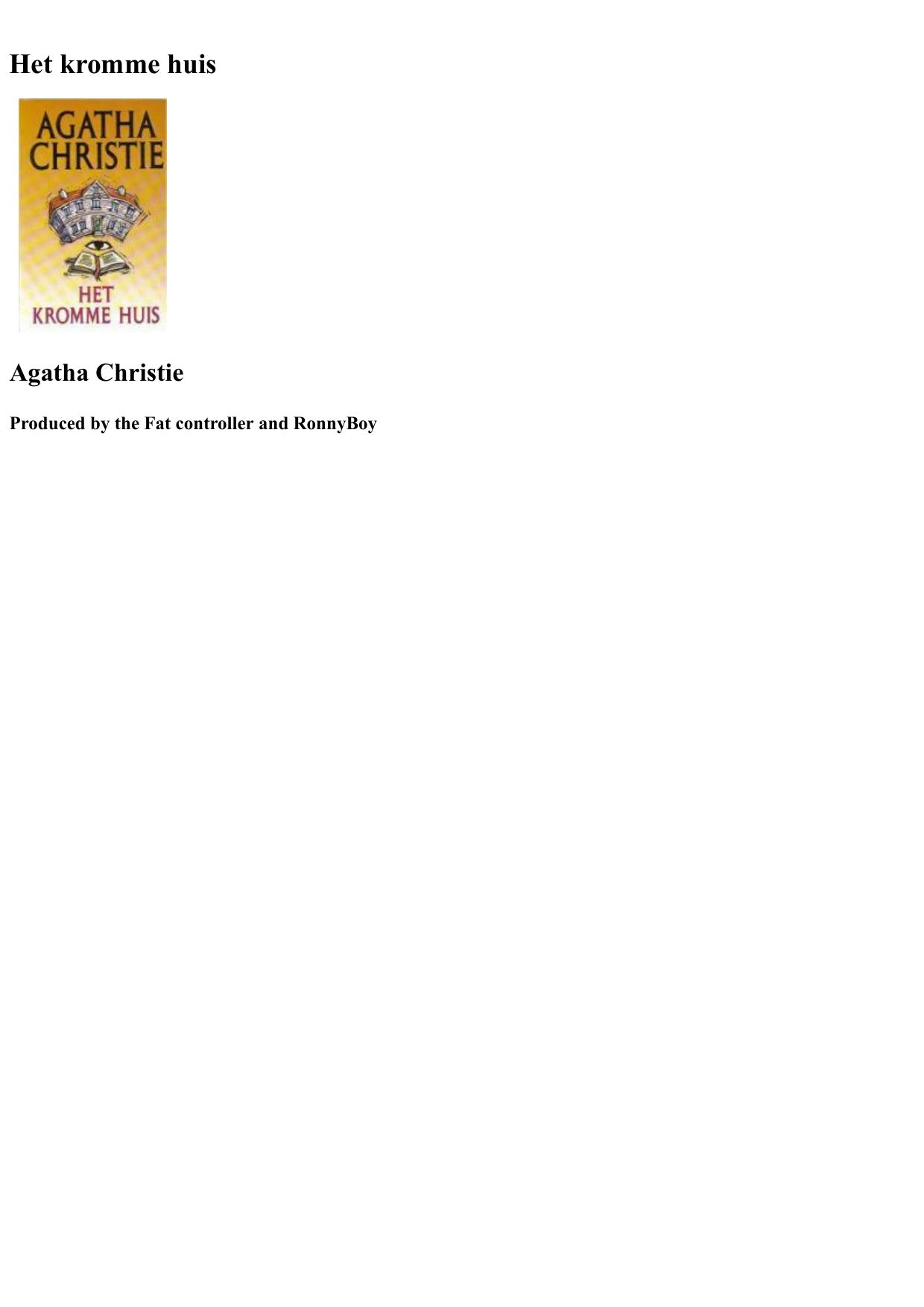 Agatha 32 - Het Kromme Huis