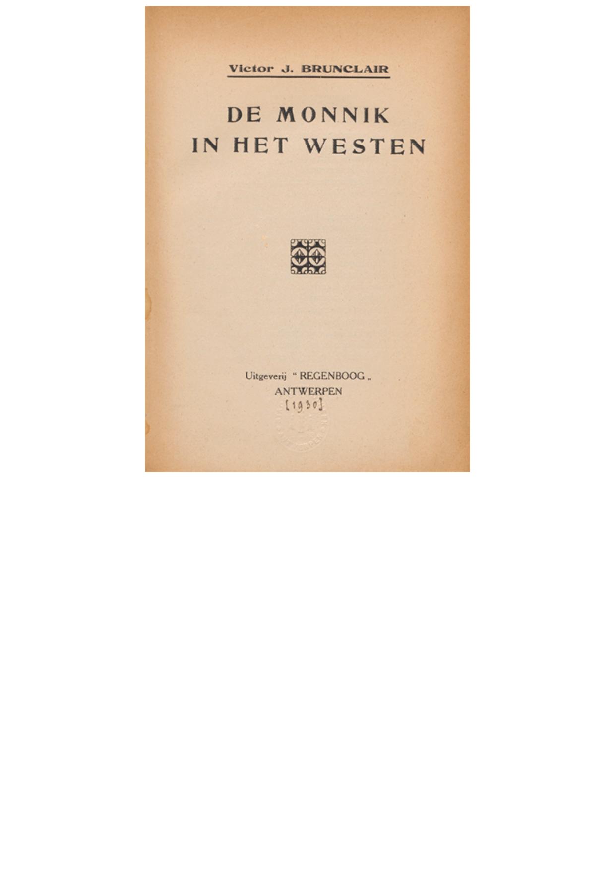 De monnik in het westen