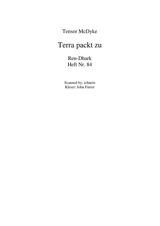 [Ren Dhark 084] Terra packt zu