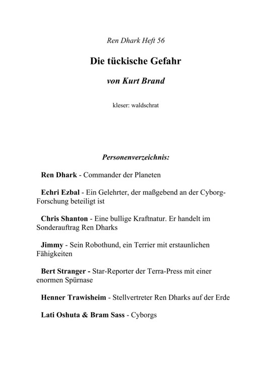 Microsoft Word - Ren Dhark - 56 - Die tueckische Gefahr.rtf