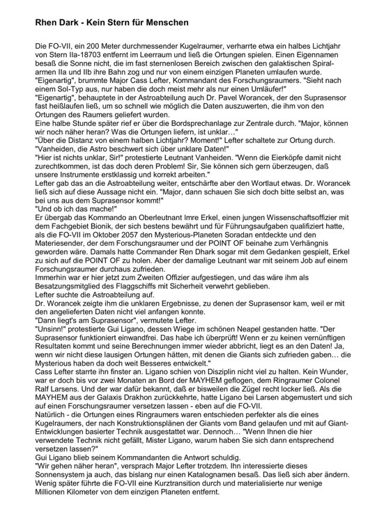 Rhen Dark - Kein Stern für Menschen