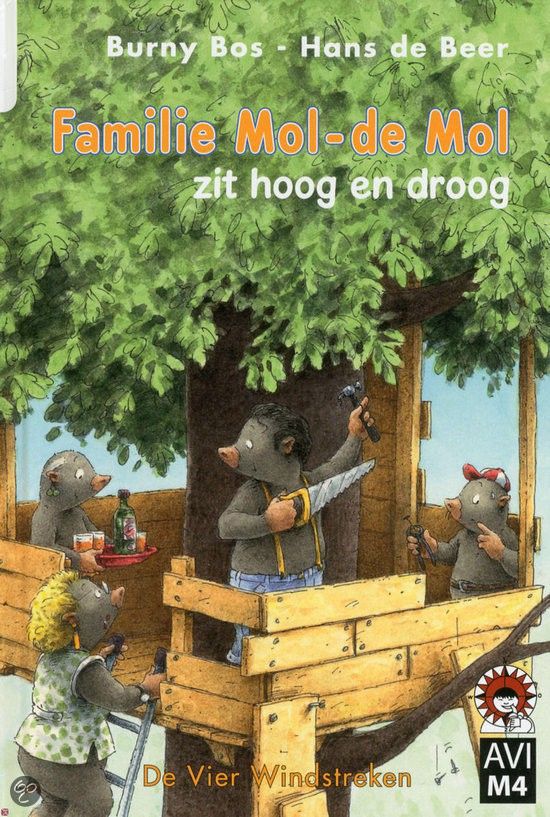 Familie mol-de mol zit hoog en droog