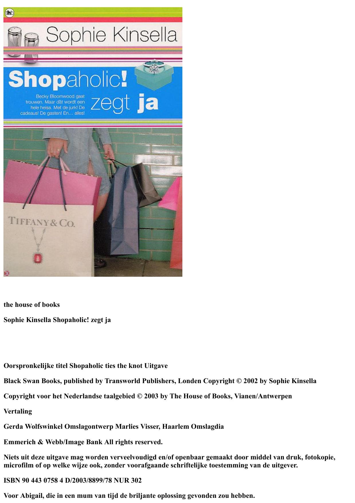 [Shopaholic 03] Shopaholic Zegt Ja - Roman