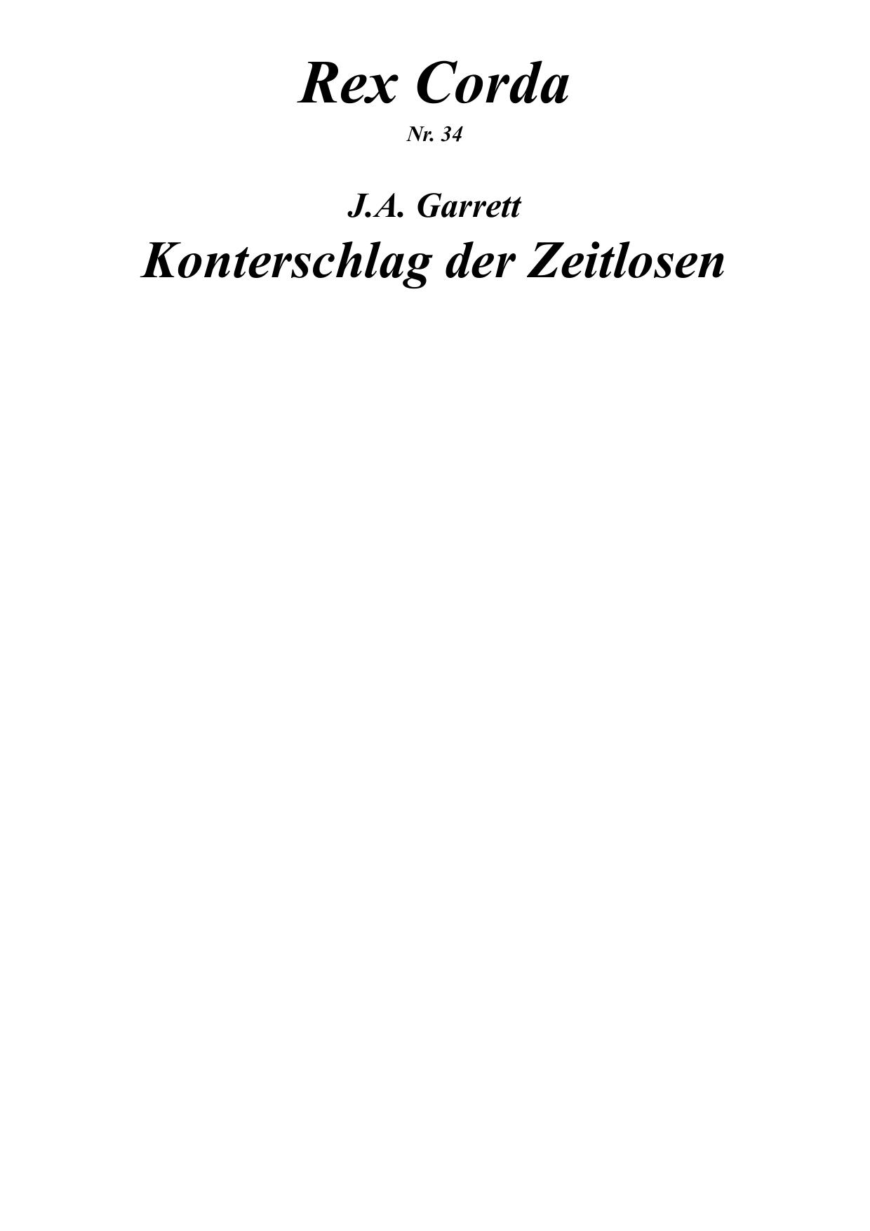[Rex Corda 34] Konterschlag Der Zeitlosen