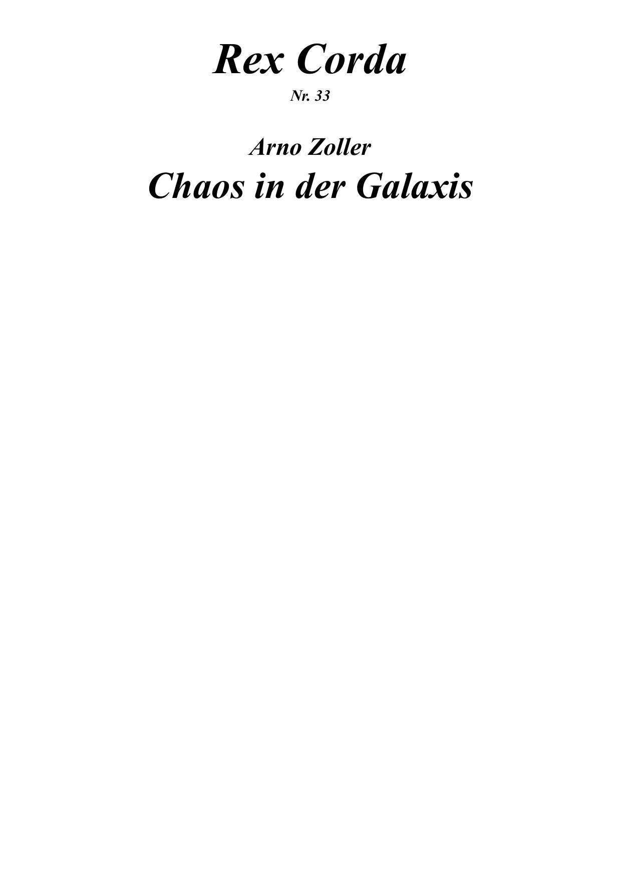 [Rex Corda 33] Chaos In Der Galaxis