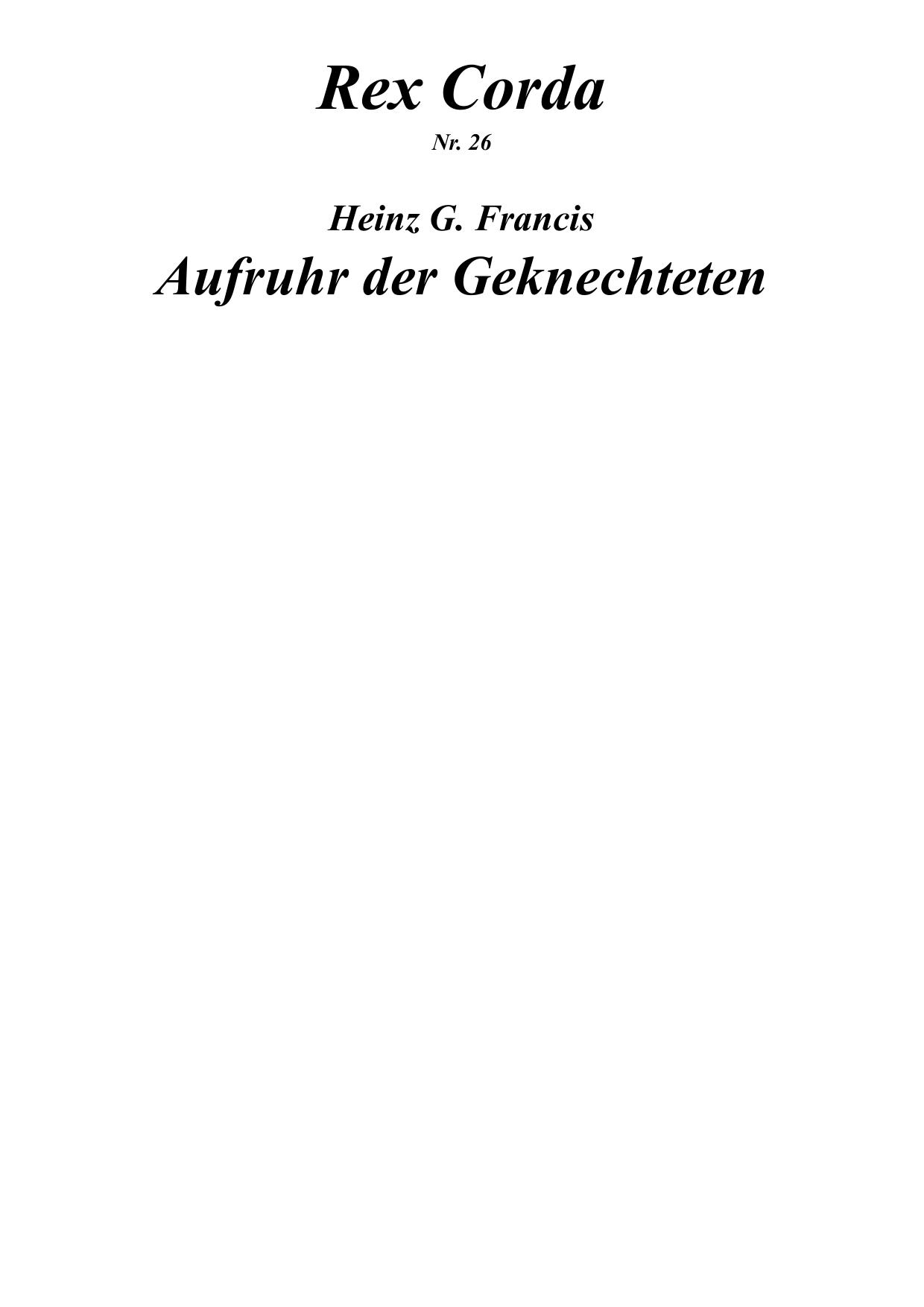 [Rex Corda 26] Aufruhr Der Geknechteten