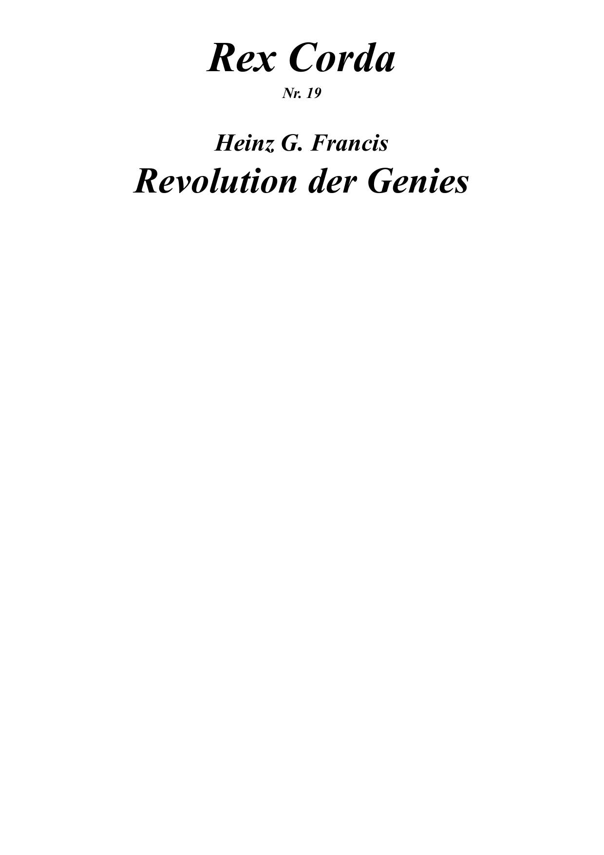 [Rex Corda 19] Revolution Der Genies