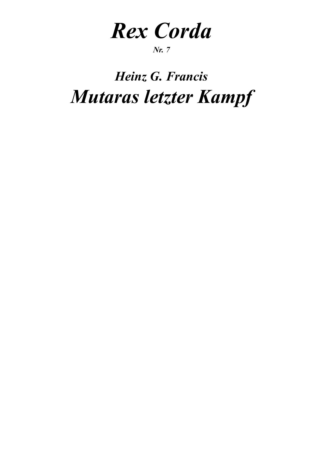 [Rex Corda 07] Mutaras Letzter Kampf