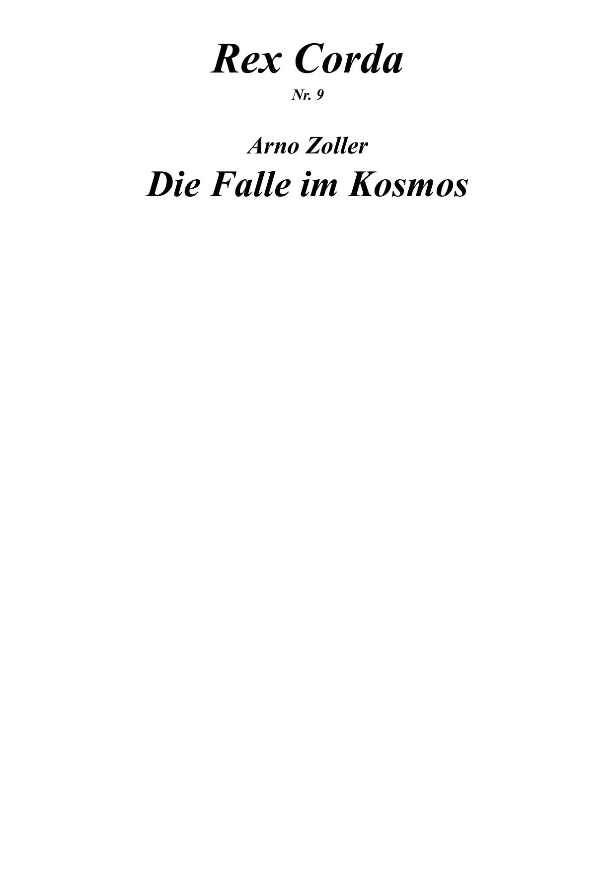 [Rex Corda 09] Die Falle Im Kosmos