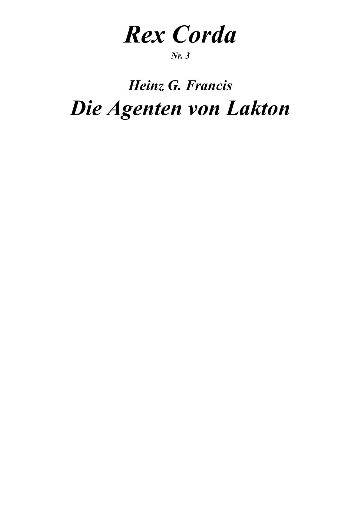 [Rex Corda 03] Die Agenten Von Lakton
