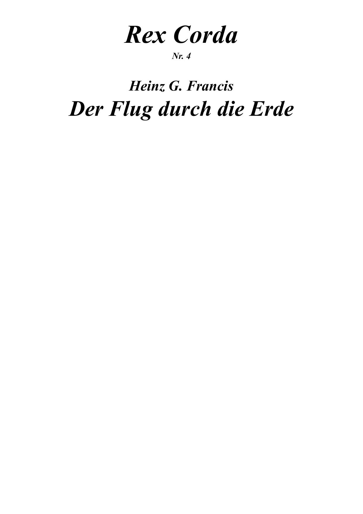 [Rex Corda 04] Der Flug Durch Die Erde