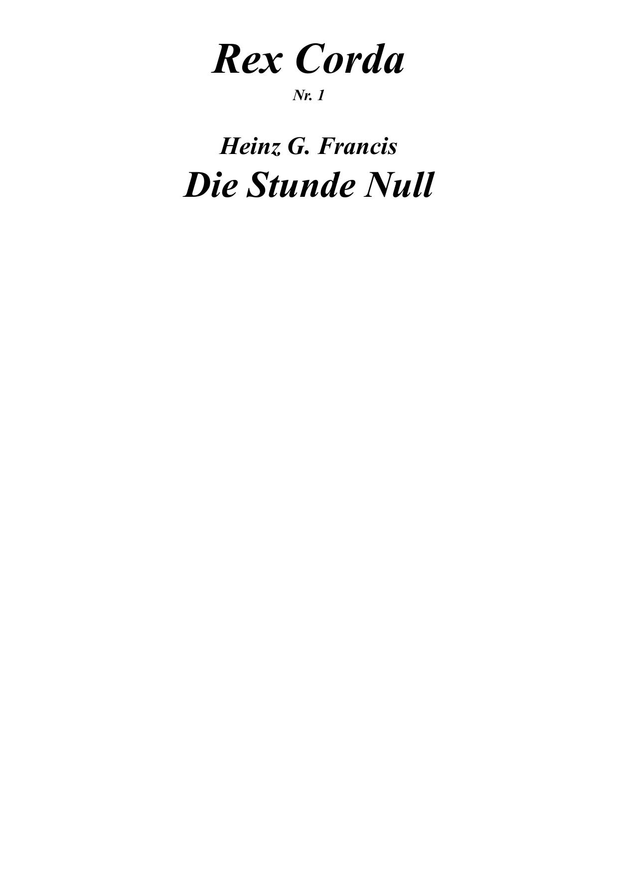 [Rex Corda 01] Die Stunde Null