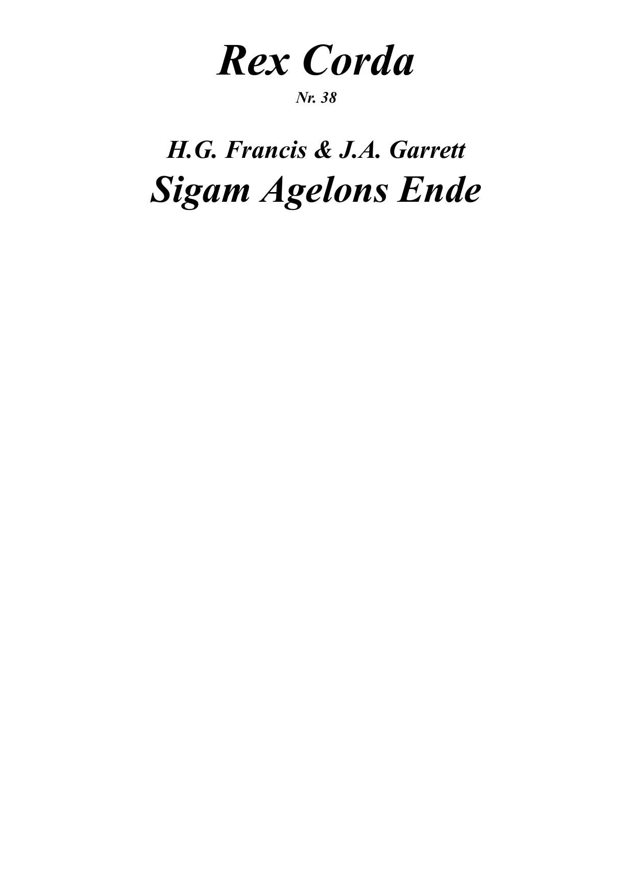[Rex Corda 38] Sigam Agelons Ende