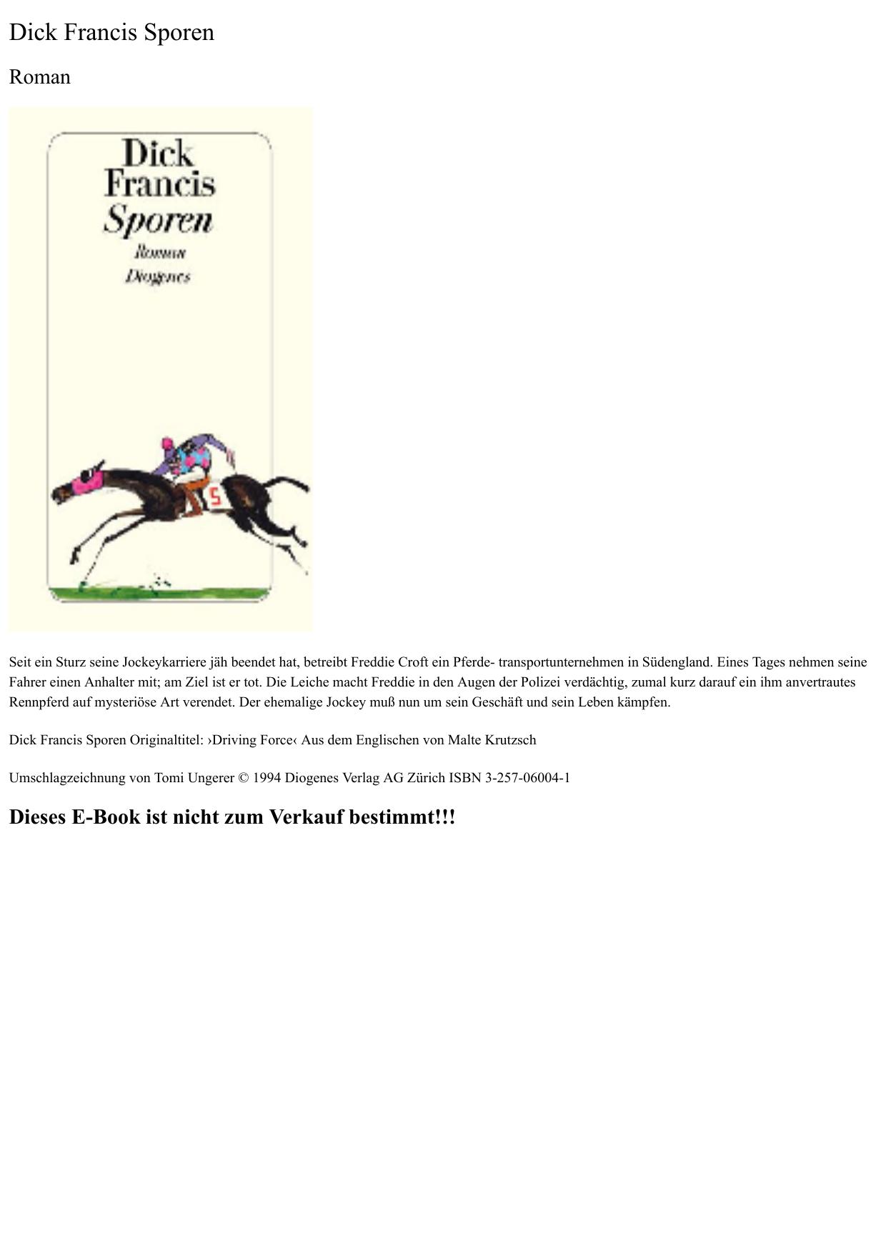 sporen - dick francis
