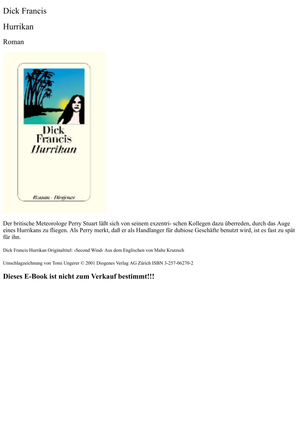 hurrikan - dick francis
