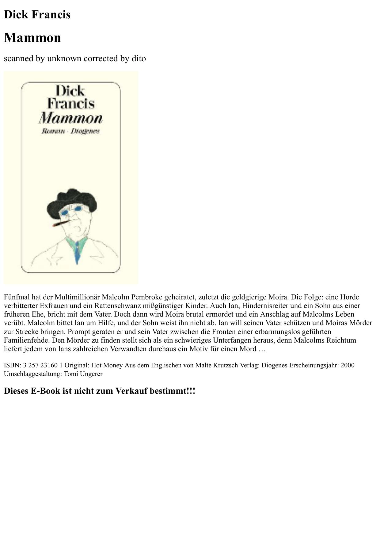 mammon - dick francis