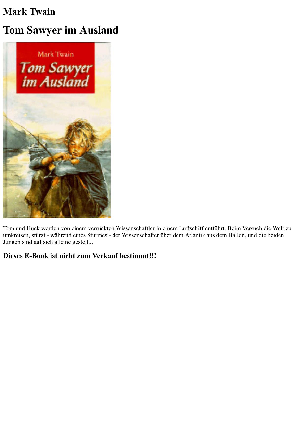 tom sawyer im ausland - mark twain