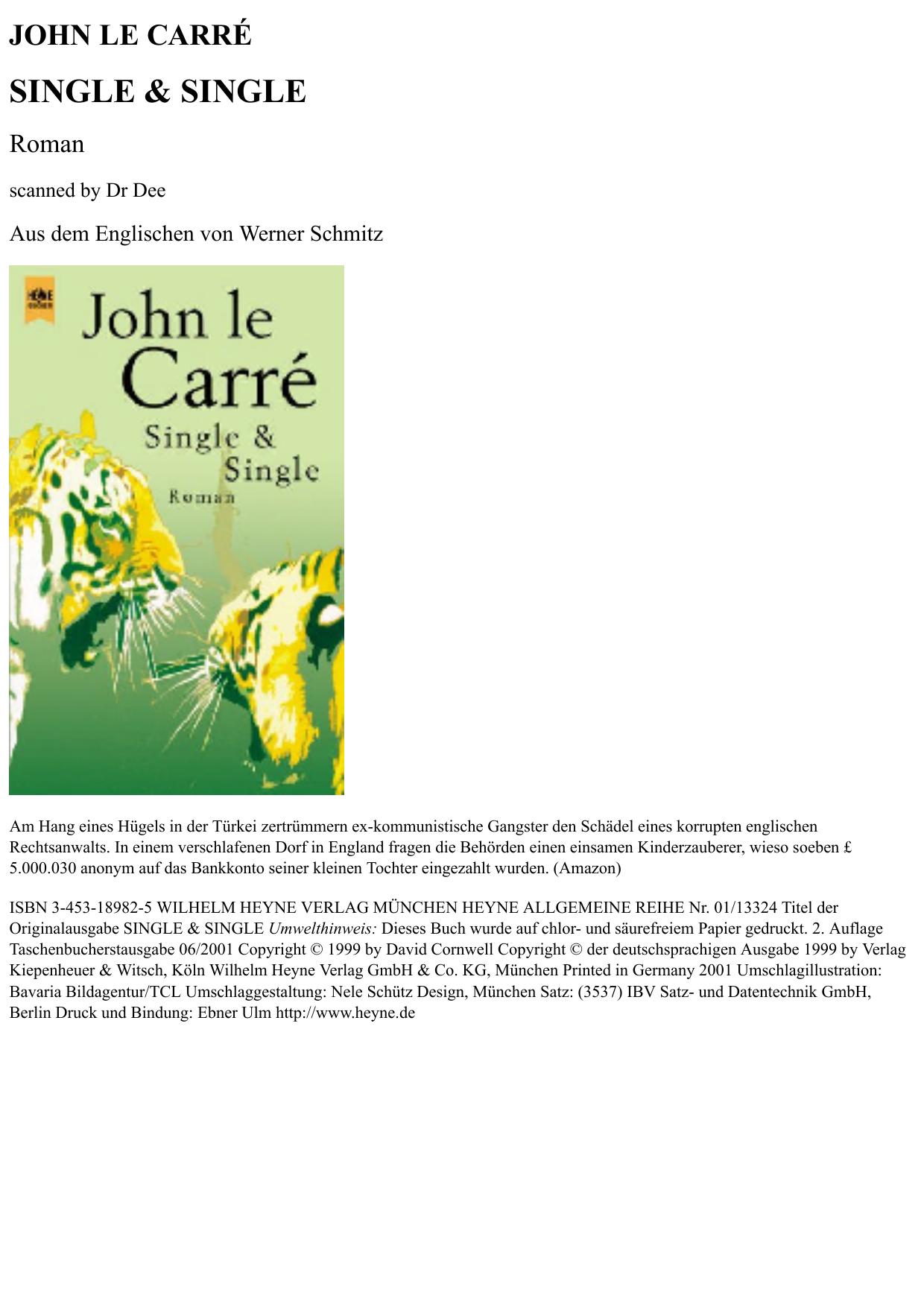 single & single - john le carré
