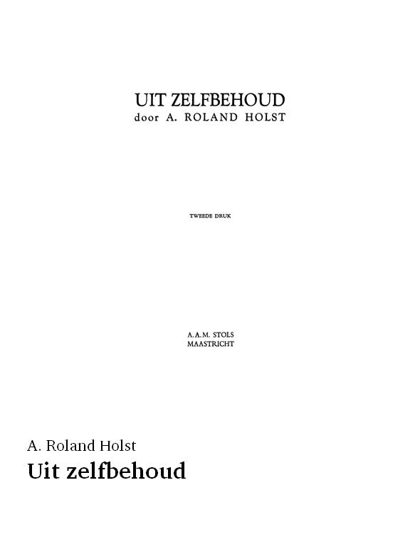 Uit zelfbehoud