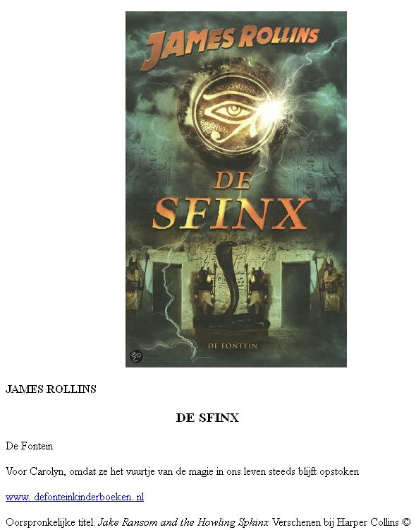 [Jake Ransom 02] - De Sfinx